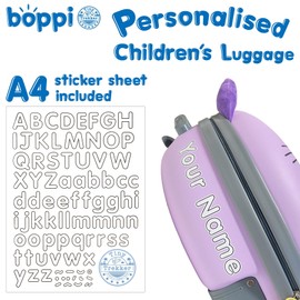 boppi Tiny Trekker Kids Luggage Travel Suitcase Carry On Cabin Bag Holiday Pull Along Trolley Lighweight Wheeled Holdall 17 Litre Hand Case - Penguin Blue