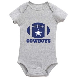 YCICIVDee Cowboys Baby Bodysuit Girl boy Infant Toddler Organic Clothes Grey