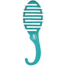 WET BRUSH, Shower Detangler, Green Glitter, Cepillo Desenredante para Baño, Apto para Ducha, Desenreda Todo Tipo de Cabello, Cerdas IntelliFlex,...   
