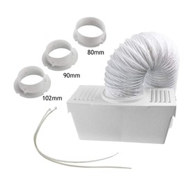 Universal Set Tumble Dryer Capacitor for Many Exhaust Tumble Dryers Condenser Box Metal Duct 3x Connection Adaptors Fixing Clamps