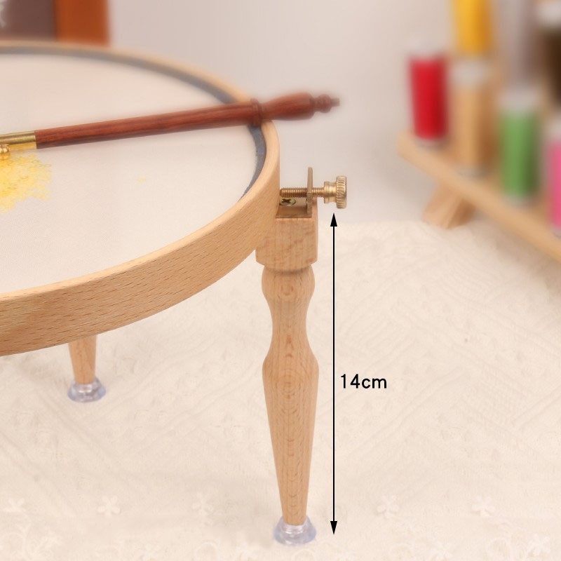 Wooden Embroidery Hoop Stand Legs with Clamps, 3-Piece Set