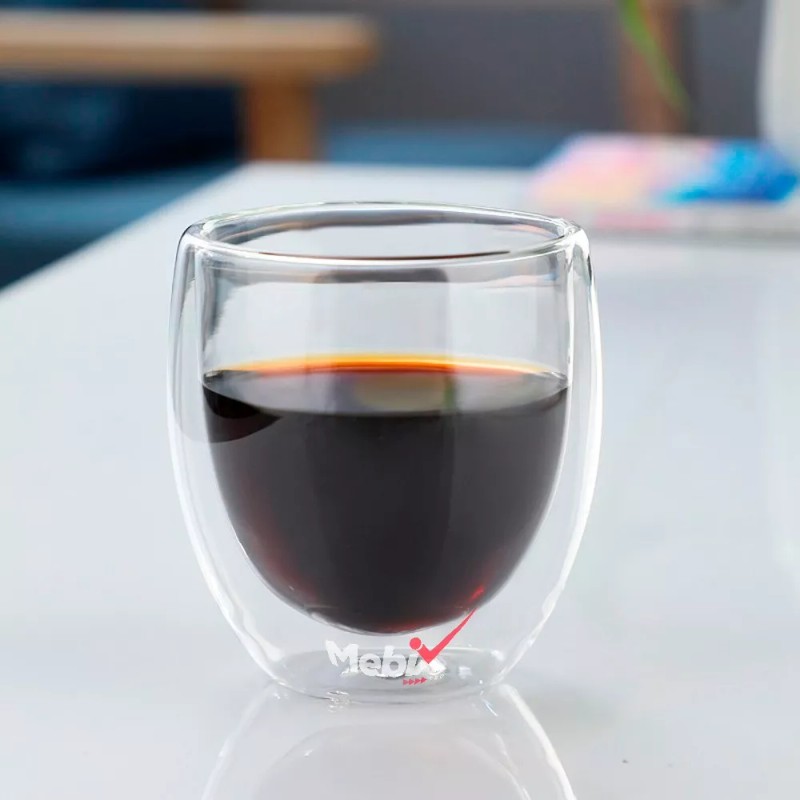 Mebix TRD 4 Tazas Para Café Espresso 250ml Doble Pared