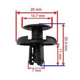 [Deepa Ribusu] 50 Pcs Suzuki Clip 90467-07164 74999-4A0A0 09409-07332 Toyota Nissan 0.3 inch (7 mm) Hole Diameter Tire House Rear Bumper Mudguard Plastic Rivet Push Rivet Trim Clip Interior Clip