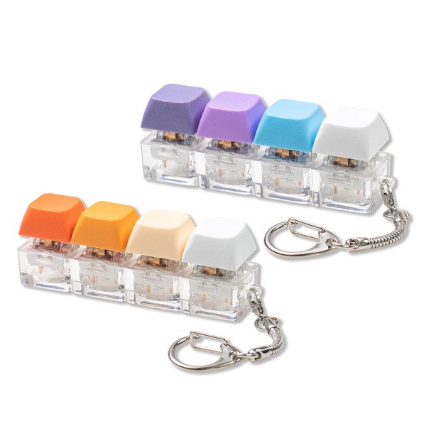 Keyboard Fidget Toy, 2Pcs Keyboard Fidget Keychain Loud Fidget Toys