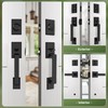 Moquin Double Front Door Lock Set, Matte Black Square Front