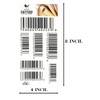 ONCEX 1 Sheet Barcodes Numbers Temporary Tattoos Waterproof Black Bar
