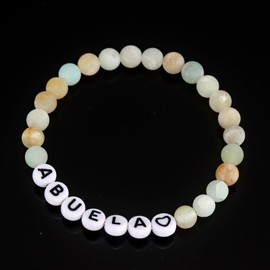 AHAETH Abuela Gifts Bracelet for Women from Grandchildren Best Grandma In Spanish Mothers Ideas Birthday for New Abuela Bracelet, Medium, Zinc, no gemstone