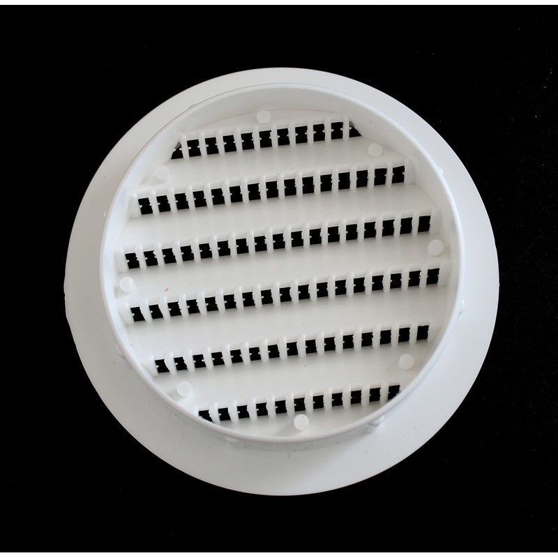 3" Round Plastic Louver Soffit Air Vent Reptile Screen Grille
