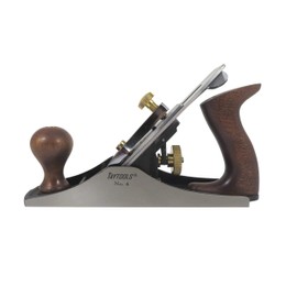 Taytools 469614 Smoothing Bench Hand Plane #4, 9-3/4 Inch Sole, Ductile Cast Body, Lapped Sides and Bottom, Blade RHC 55-60, Sapele Handle and Tote