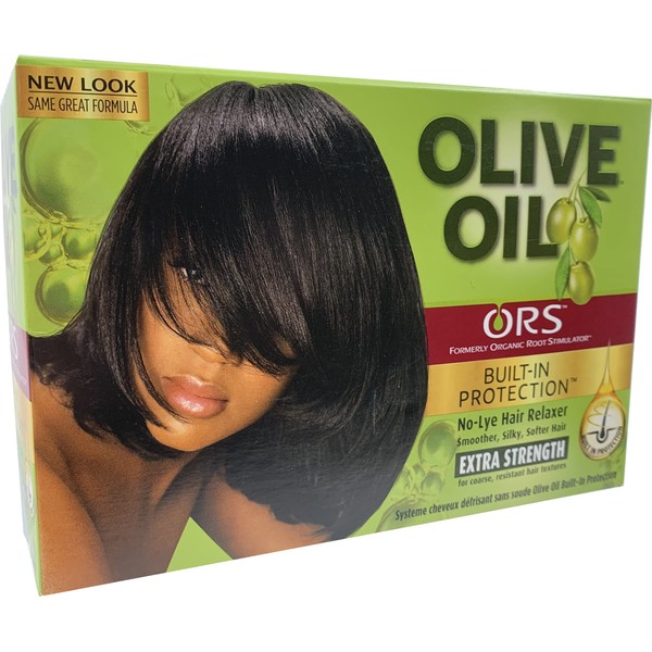ORS Olive Oil Built-In Protection Full Application No-Lye Hair Relaxer - Extra Strength Kit (Pack of 1)