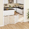 THKKY Folding No-Assembly Freestanding Dog Gate with Door,32" Heights Foldable