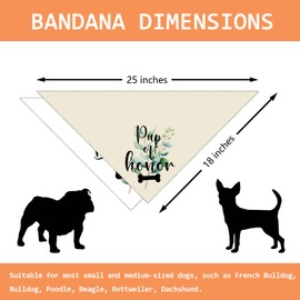 2 Packs Best Dog Bone Pup of Honor Dog Wedding Bandana Engagement Gift Bridal Shower Gift Wedding Party Decorations Engagement Announcement Photos Props Dog Scarf Accessories