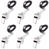Whistle for Coaches 6 pcs, Stainless Steel Whistles for Teachers