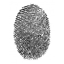 Wallmonkeys Fingerprint Vector Wall Decal Peel and Stick Graphic WM266091 (36 in H x 25 in W)