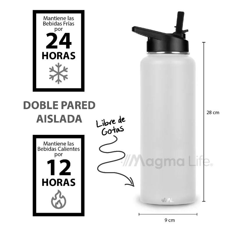 Magma Life Termo para Café y Agua de Acero Inoxidable