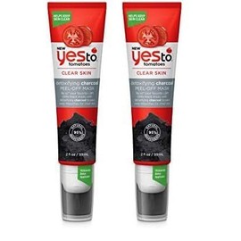 Yes To Tomatoes Detoxifying Charcoal Peel Off Face Mask, 2 Fl.Oz (Pack of 2)