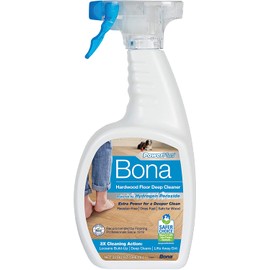 Bona PowerPlus Hardwood Floor Deep Cleaner Spray, Oxygenated Formula, 32 Fl Oz