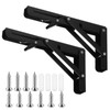 Tanstic 2 Pack 8 Inch Folding Shelf Brackets, Heavy Duty