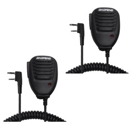 2 Pack Walkie Talkie Speaker Microphone Handheld for UV-5R UV-82 F8HP 888S 5R Plus UV-K6 UV-K5 GT-3TP GT-5TP H-777 Radio