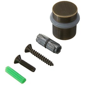 Baldwin 4505 1-1/5 Inch Diameter Universal Floor Bumper, Satin Brass and Black