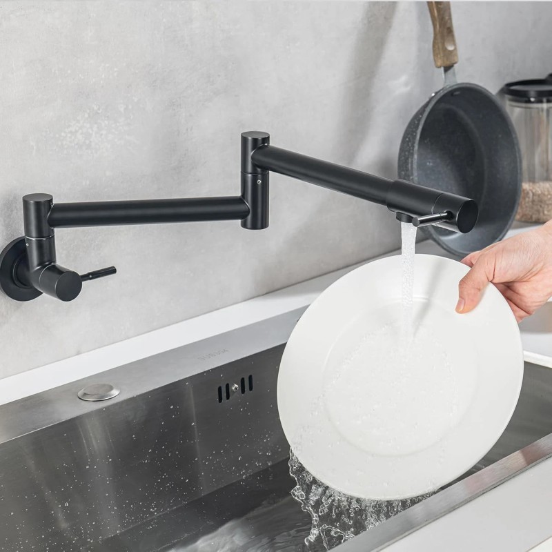 ZTT Stainless Stretchable Double Joint Swing Arm Pot Filler Rotatable