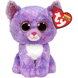 TY 2007521 Cassidy Cat Beanie Boo Stuffed Animal, Multicoloured