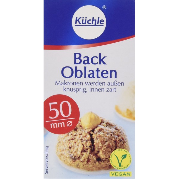 Kuchle Back Oblaten Round Wafer Edible Paper for Baking - 50mm (2") 100 Pieces - Pack of 3