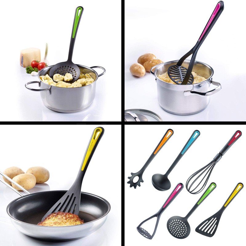 Westmark kitchen utensil set, 6 piece set, spatula, skimmer, spaghetti
