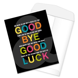 Funny Going Away Card from Group / 8.5" x 11" Jumbo Greeting Card/Large Farewell Greeting Card