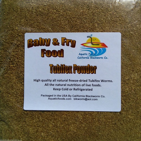 Aquatic Foods Inc. AFB Tubifex Worms Powder Fry & Baby Food…1/4-lb