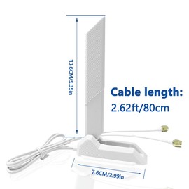 HSSDTECH WiFi Cab le Wire an-Ten-na Replacement for GIGABYTE Z690 Z590 X570S X570I X570 B550 B560 B560L Z390/Z490 AORUS Xtreme, Master, Ultra,WiFi 6e an-Ten-na 2T2R Dual Band White