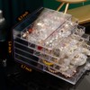 Acrylic Jewelry Box With 5 Drawers Clear Earring Storage Organizer