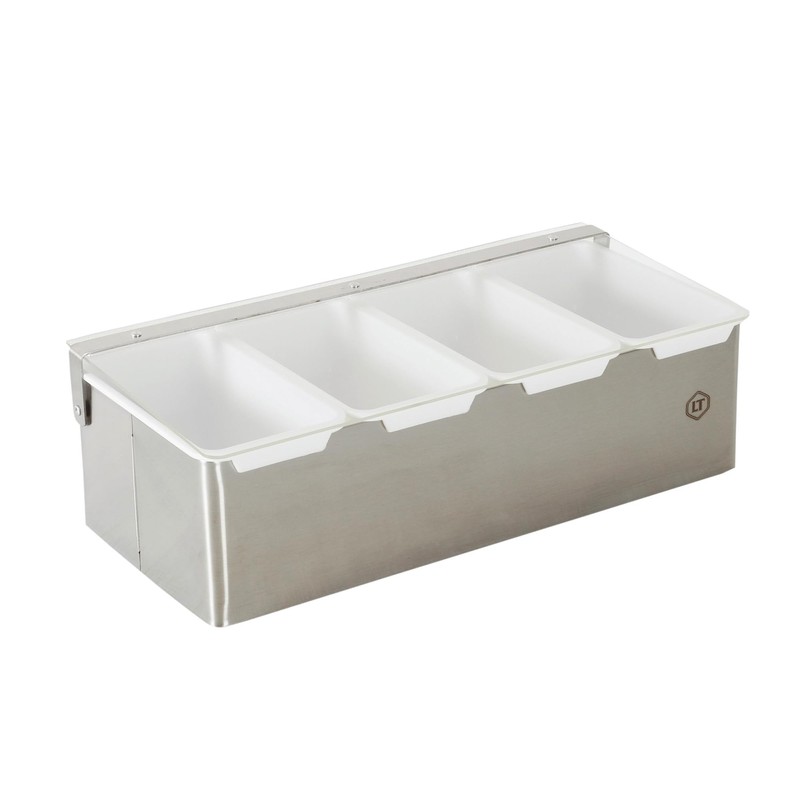 LOUIS TELLIER Spice Jar with 4 Compartments - Stainless Steel