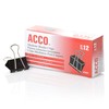 ACCO Binder Clips, Medium, Black, 12 per Box, 2 Boxes