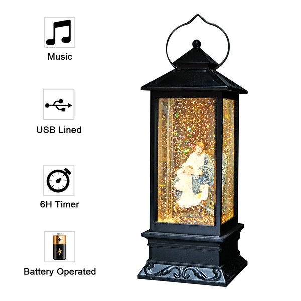 Eldnacele Musical Singing and Lighted Plug-in & Battery Operated Lighted