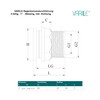 Varile 1 inch brass tank feed-through, thread fitting