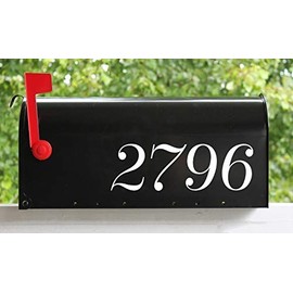 Black - House Numbers - Mailbox - Vinyl Decal Sticker - 3.5h x 11.5w inches