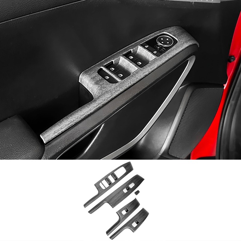 JUIVEEL Car Window Switch Panel Cover,Side Door Glass Lock Control