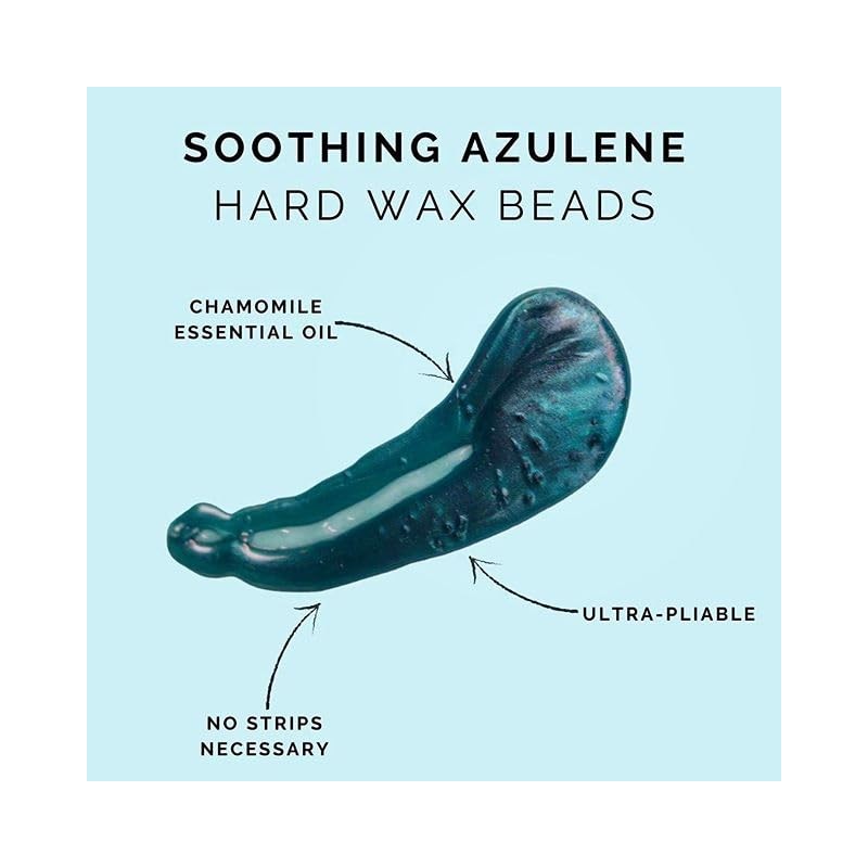 GiGi Hard Wax Beads, Soothing Azulene Hair Removal Wax for