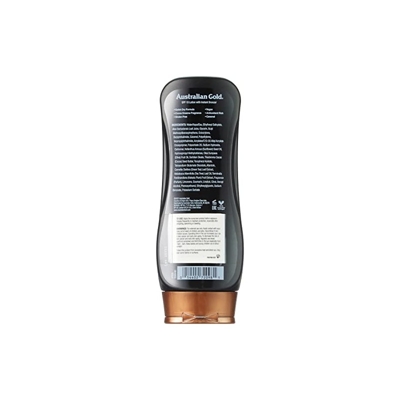 Australian Gold Sun Lotion SPF 15 with instant bronzer 237