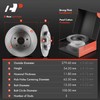 A-Premium Front & Rear Vented Disc Brake Rotors + Ceramic