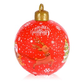60 cm Christmas Inflatable Ball Inflatable PVC Christmas Baubles Christmas Decorations Christmas Bauble Made of Christmas Tree Bauble Christmas Bauble for Christmas Yard Decorations (Coloured B)