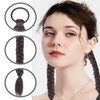 MEIYIFANG 2 Pcs Synthetic Long Twist Braid Ponytail Extensions rubber