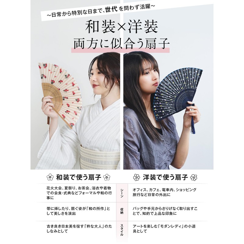 [あめてまり] 扇子 レディース シルク 布扇子 夢二 竹久夢二 絹 竹 孟宗竹