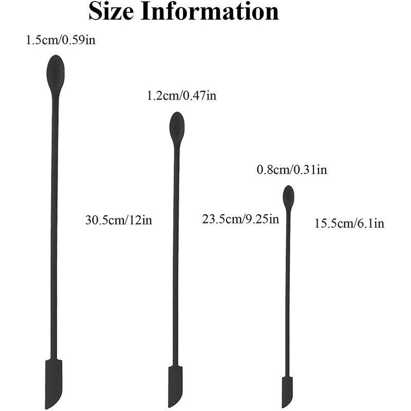 Armrouns 6 Pieces Mini Spatula Silicone, (Metal core) Reusable Jar