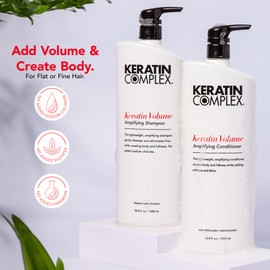 Keratin Complex - Keratin Volume Amplifying Shampoo & Conditioner Duo - 33.8 fl oz Each