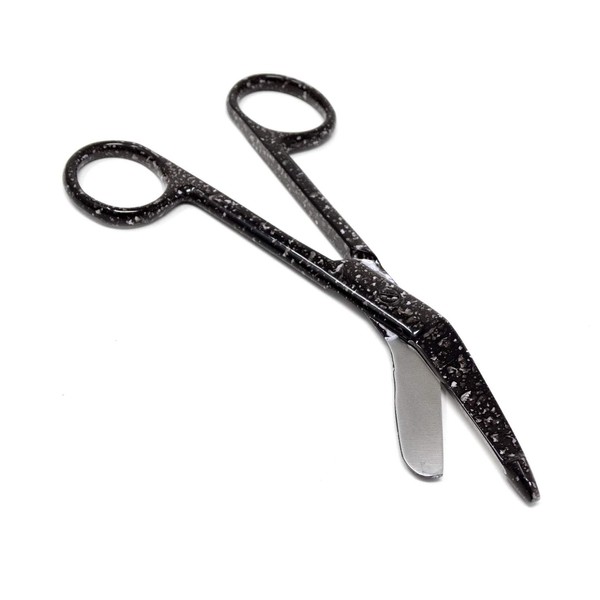 Lister Bandage Scissors 5.5" (14cm), Plasma Pattern Finish High Precision Stainless Steel (Black Dew Drops)