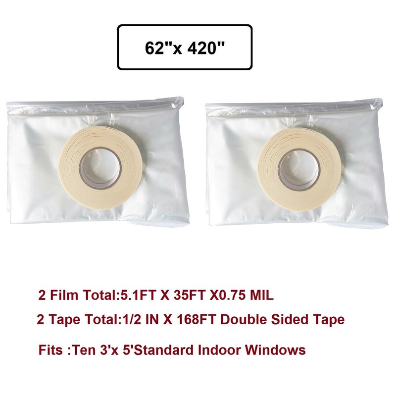 FonsBleaudy Insulating Film Window Kit to Keep Cold Out Window