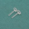 Hithop 5-Pack Clear Bioflex Flat Top Nose Ring Bone Retainers