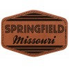 Springfield Missouri City Retro Souvenir 2x3 Hexagonal Iron-on Leatherette Patch